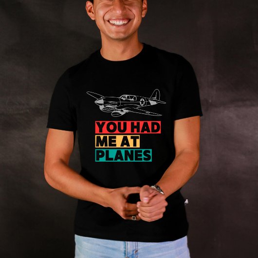 Je had me bij PLANES, P-40 Airplane Fun T-shirt