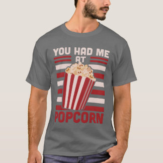 Je Had Me Bij Popcorn retro T-shirt