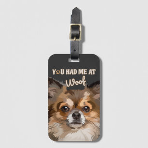 Je had me bij Woof   Pommerse Hondenliefhebbers Bagagelabel