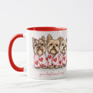 Je had me bij Woof Valentijnsdag Yorkie Dogs Mok