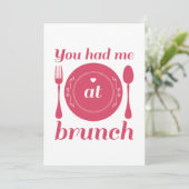 Je had me in Brunch Bedankkaart (Staand voorkant)