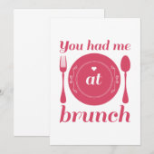 Je had me in Brunch Bedankkaart (Voorkant / Achterkant)