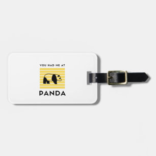 Je had me in panda bagagelabel