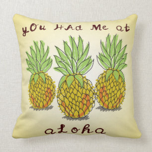 Je had me op Aloha - Pineapples Pillow Kussen