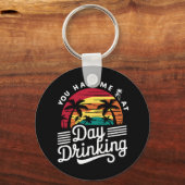 Je had me op de dag Drink Raar Retro Beach Sleutelhanger (Voorkant)