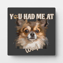 Je had me op het portret van een teksthond fotoplaat