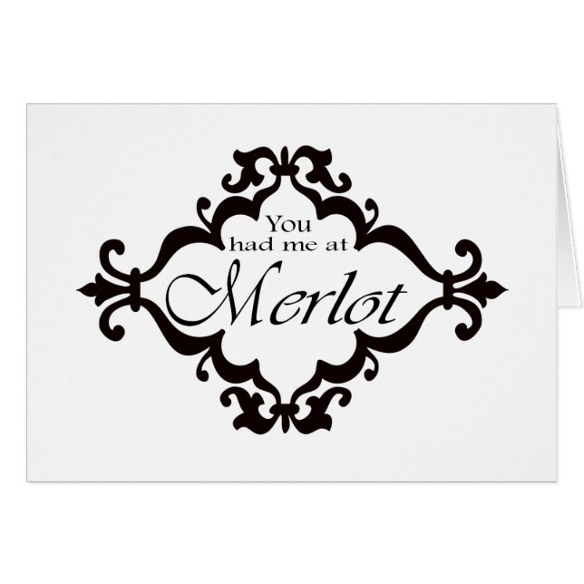 Je had me op Merlot. (Voorkant Horizontaal)