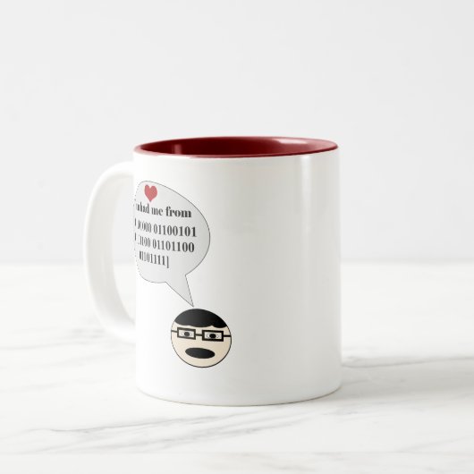 Je had me van Hallo binaire Mok (Voorkant links)