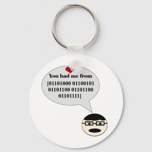 Je had me van Hallo binaire Sleutelhanger (Voorkant)