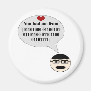 Je had me van Hallo Binary Magnet. Magneet