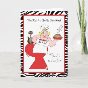 "Je had ons bij de eerste biet!" Thank You kaarten