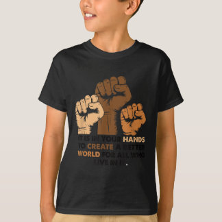 Je handen Creëer Betere Wereld Snazzy (3) Zorgeloo T-shirt