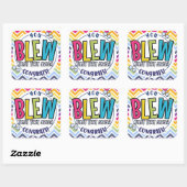 je hebt dat testbericht toegevoegd Gefeliciteerd Vierkante Sticker (Vel)