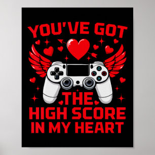 Je hebt de hoge score in mijn hart Grappig Valent Poster