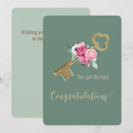 Je hebt de sleutel! Gefeliciteerd nieuwe huiseigen Kaart