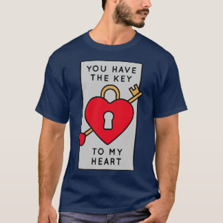Je hebt de sleutel tot mijn hart Schattigee Valent T-shirt