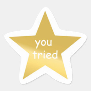 Je hebt de sticker geprobeerd