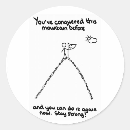 Je hebt deze berg voor Sticker veroverd (Voorkant)