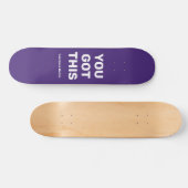 Je hebt deze coole Paarse Violet | Aangepaste naam Skateboard (Horizontaal)