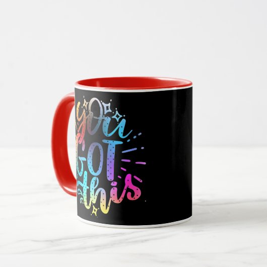 Je hebt deze inspirerend sterren en kleuren mok (Voorkant links)