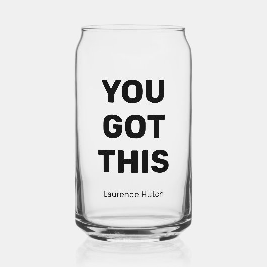 Je hebt deze moderne simpele persoonlijke naam blikvorm glas (Voorkant)