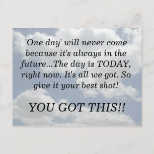 JE HEBT DEZE Sky Clouds Motivatie Quote Print Briefkaart