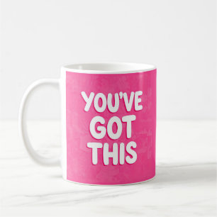 Je hebt deze woorden in roze koffiemok