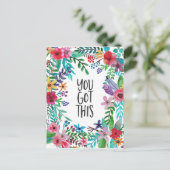 Je hebt dit citaat Cute Boho Floral Briefkaart (Staand voorkant)