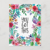 Je hebt dit citaat Cute Boho Floral Briefkaart (Voorkant)