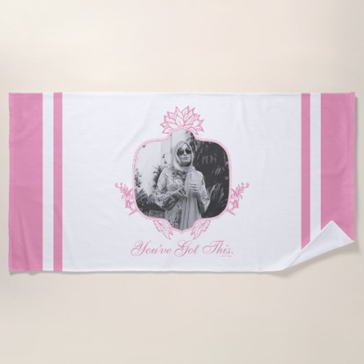 Je hebt dit - de witte lotus strandlaken (Voorkant)