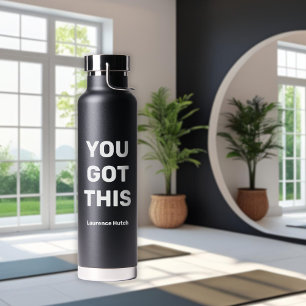 Je hebt dit Eenvoudige persoonlijke naam Waterfles