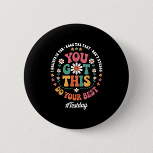 Je hebt dit gesteente op de Test State Test Day Ronde Button 5,7 Cm