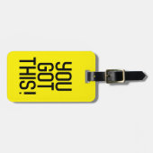 Je hebt dit! Heldergele bagagelabels (Voorkant horizontaal)