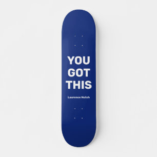 Je hebt dit koele blauw   Aangepaste naam Skateboard