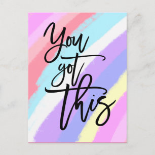 Je hebt dit Motivatie citaat regenboogpatroon Briefkaart