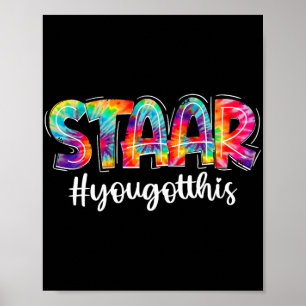 Je hebt dit Tie Dye Testing examen Grappige testda Poster