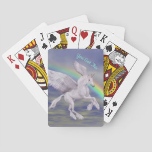 Je hebt dit vliegende eenhoornregenboog Inspireren Pokerkaarten
