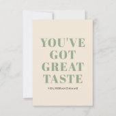 Je hebt een geweldige smaak-business bedankt (Voorkant)