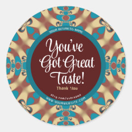 Je hebt een geweldige smaken met Earthy Turquoise  Ronde Sticker