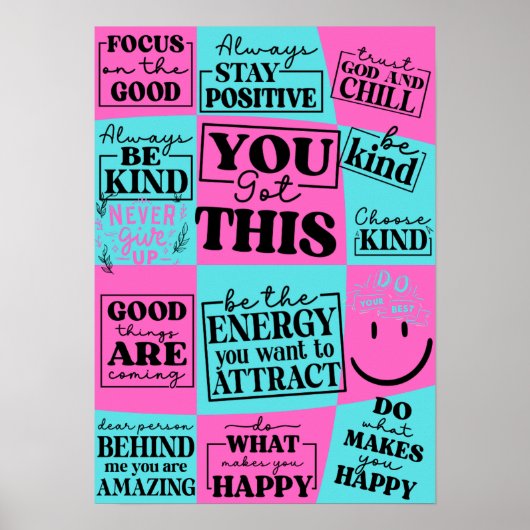 Je hebt een Inspirerend, motiverende quote Poster (Voorkant)