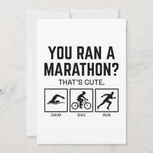 Je hebt een marathon bedankkaart