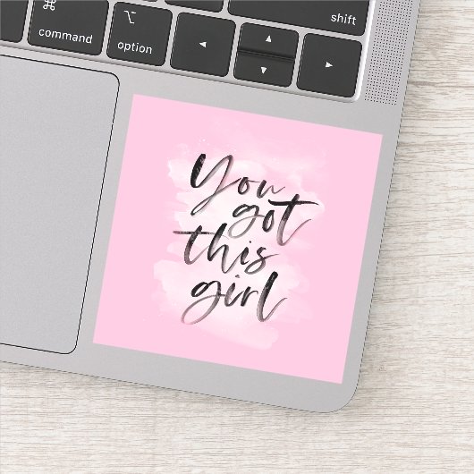 Je hebt een meisje inspirerend sticker (Detail)