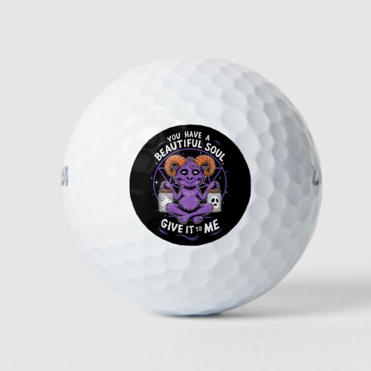 Je hebt een mooie sol satanische baphomet golfballen (Voorkant)