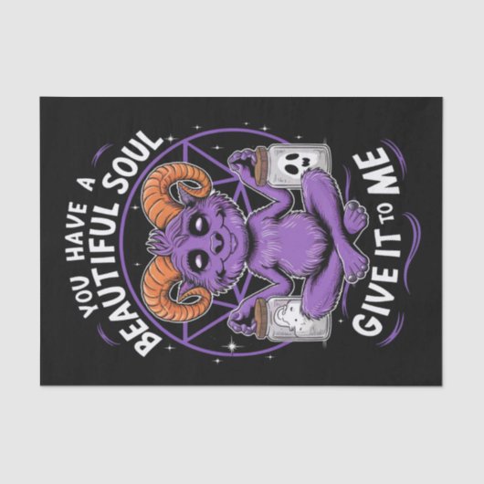 Je hebt een mooie sol satanische baphomet tissuepapier (Voorkant)