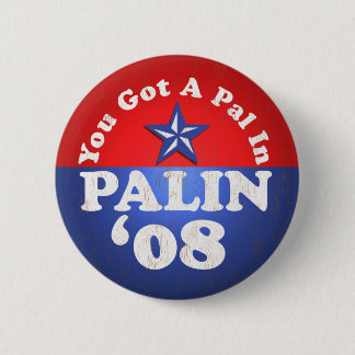 Je hebt een PayPal in, Palin.. Sarah Ronde Button 5,7 Cm