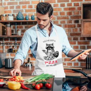 Je hebt een pizza in mijn hart   wasbeer schort