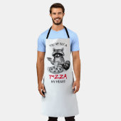 Je hebt een pizza in mijn hart | wasbeer schort (Gedragen)