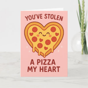 Je hebt een pizza mijn hart gestolen Cute Valentij Kaart