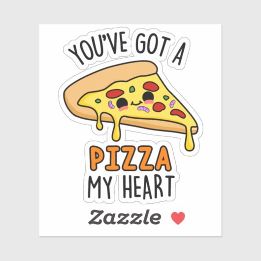 Je hebt een Pizza mijn hart grappige pizza pun Sticker (Vel)