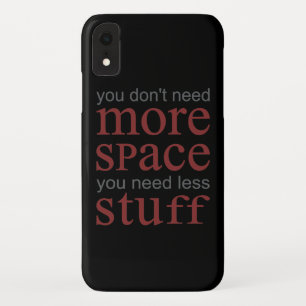Je hebt geen extra ruimte nodig. Je hebt minder sp iPhone XR Hoesje